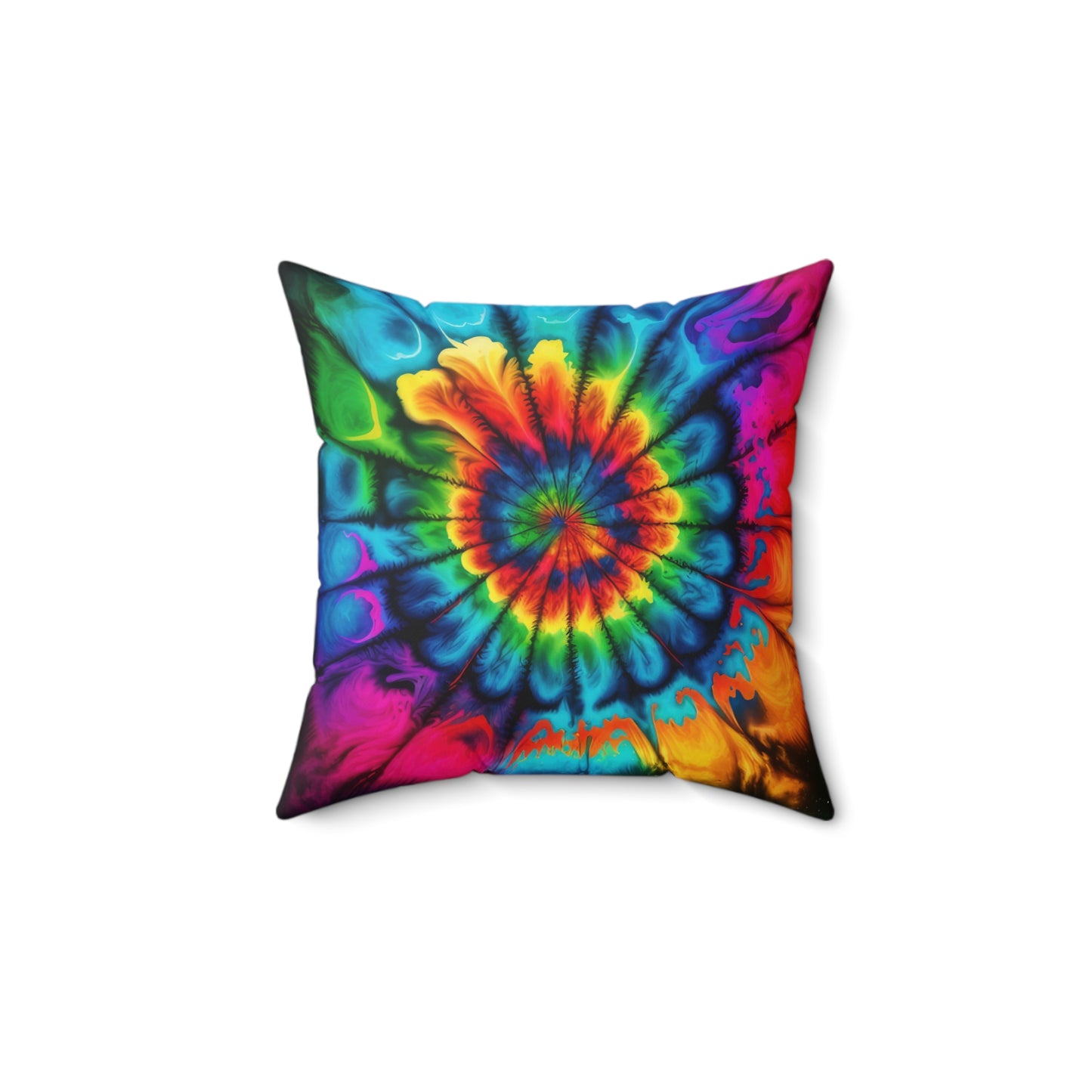 Bold And beautiful Tie Dye Style Two Spun Polyester Square Pillow