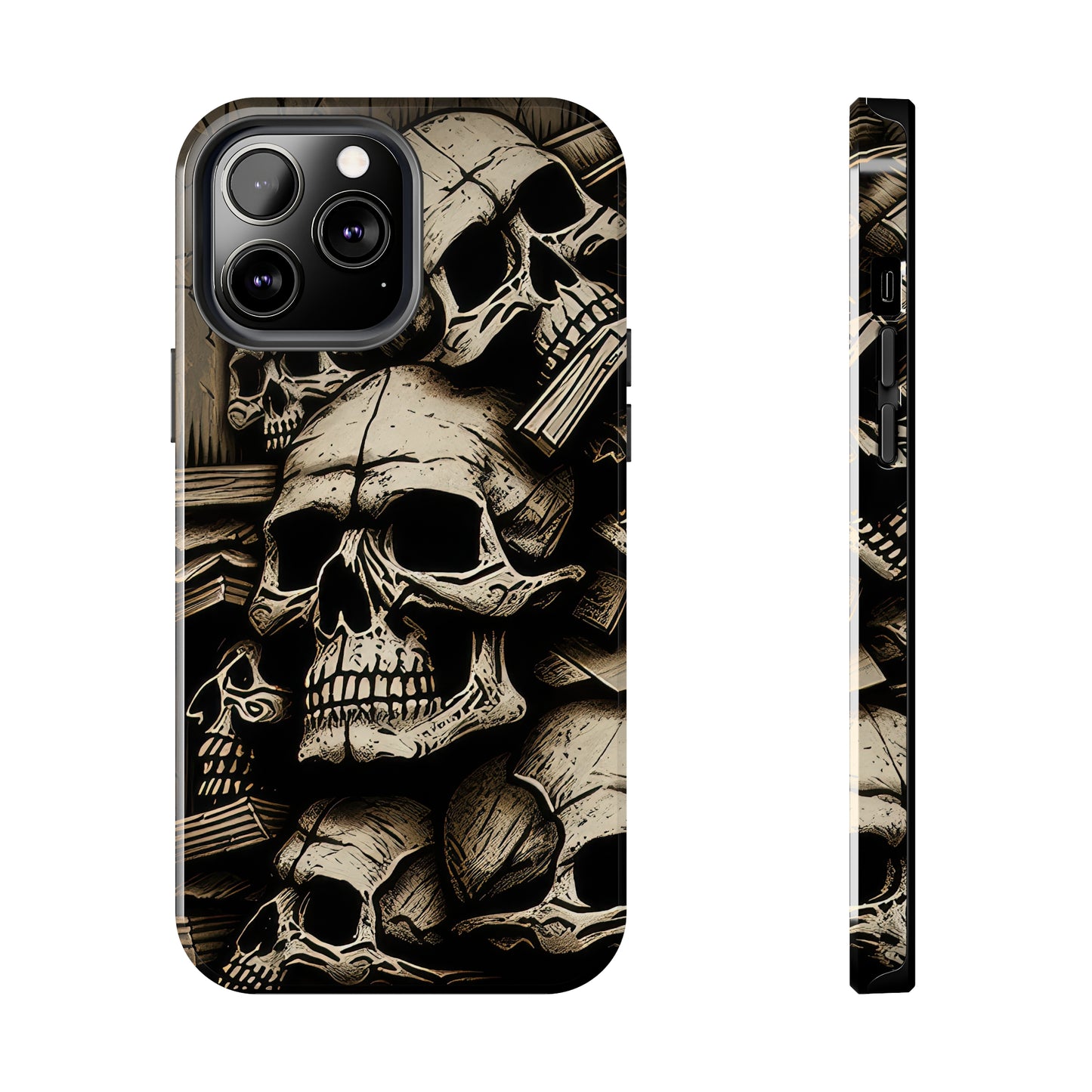 Metallic Chrome Skulls and classic Designed 14 Tough Phone Cases