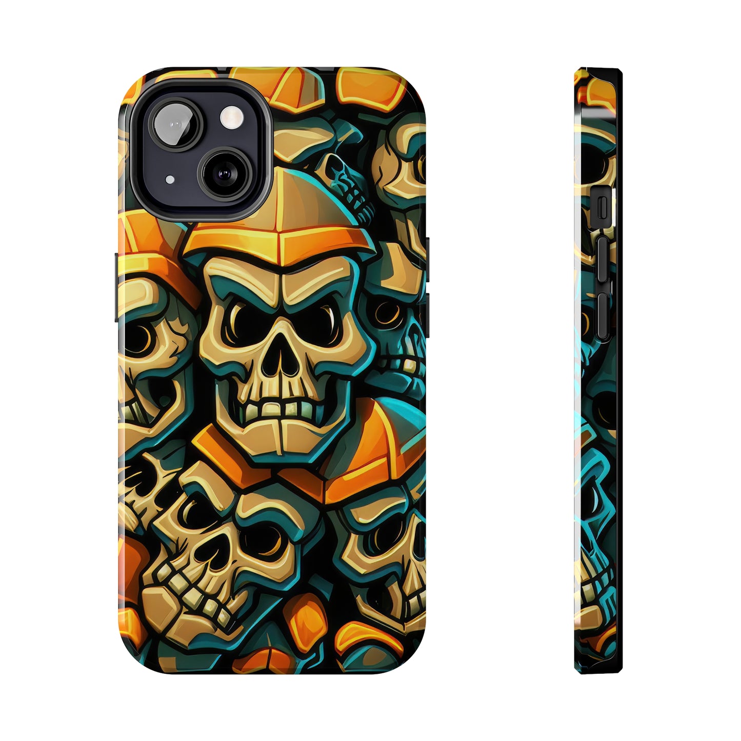 Metallic Chrome Skulls and classic Designed 16 Tough Phone Cases