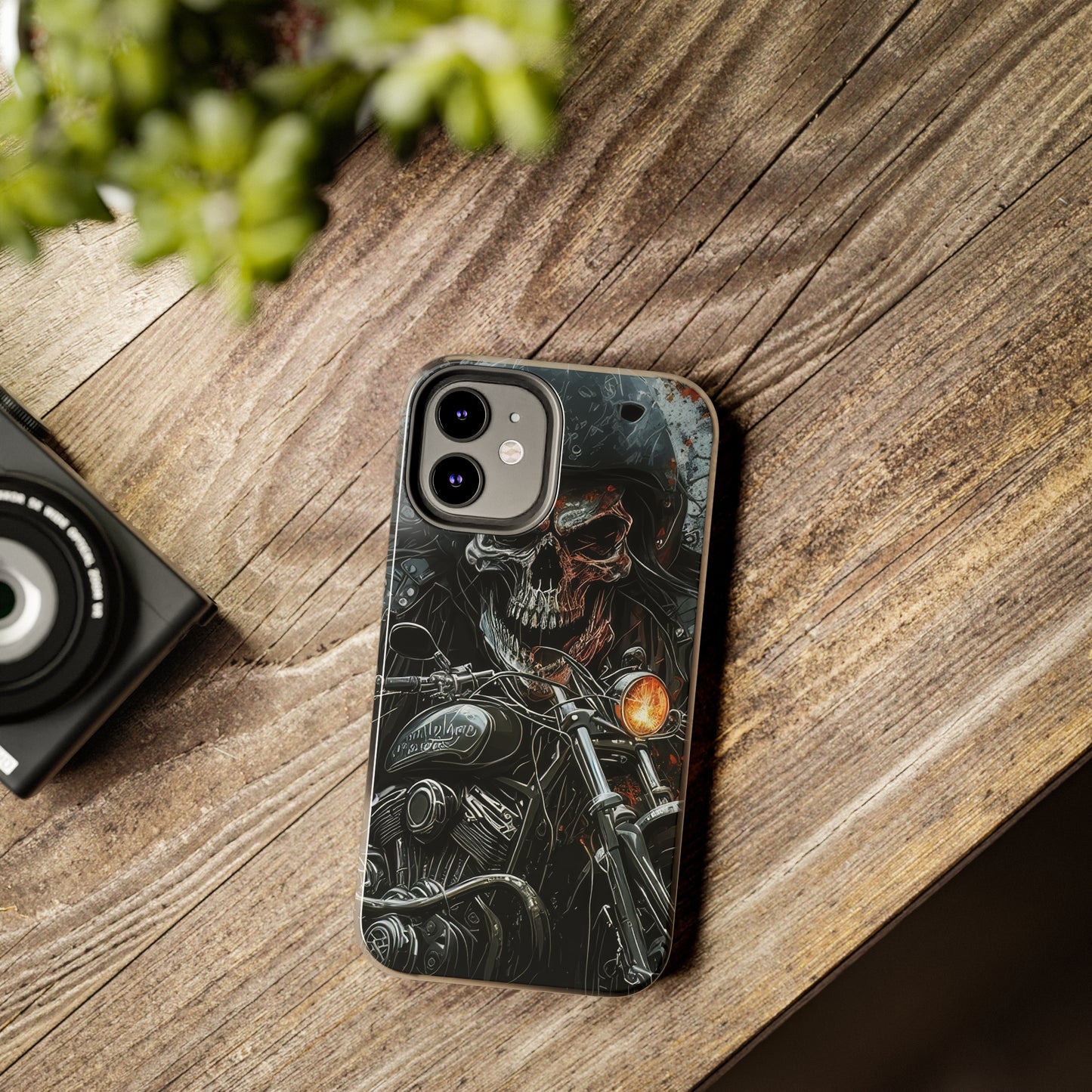 Skull Motorcycle Rider, Ready to Tear Up Road On Beautiful Bike 6 Tough Phone Cases