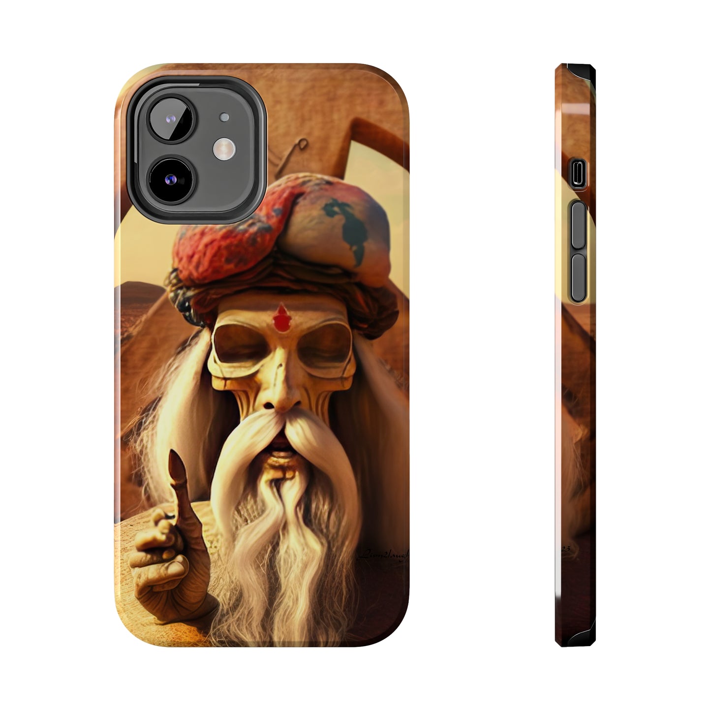 Wise Man In Dessert With Beard And Peace Sign Tough Phone Cases