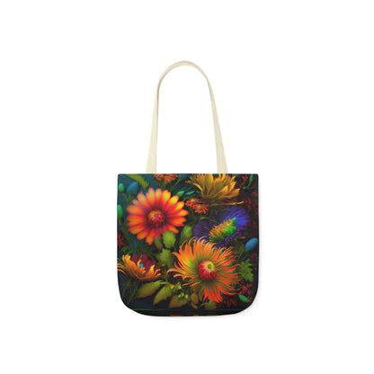 Bold And Beautiful Flowers Style One Polyester Canvas Tote Bag (AOP)