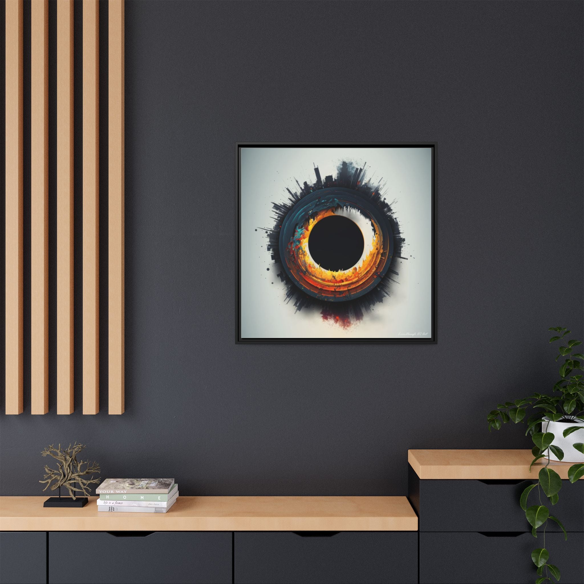 Eclipse of Industry, Art Print — Colorful Modern Wall Canvas