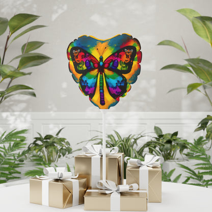 Butterfly Balloon (Round and Heart-shaped), 11"