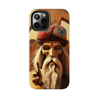 Wise Man In Dessert With Beard And Peace Sign Tough Phone Cases