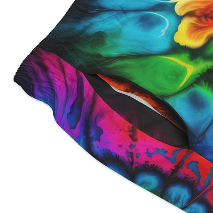 Bold And Beautiful Tie Dye Style Two Swim Trunks (AOP)