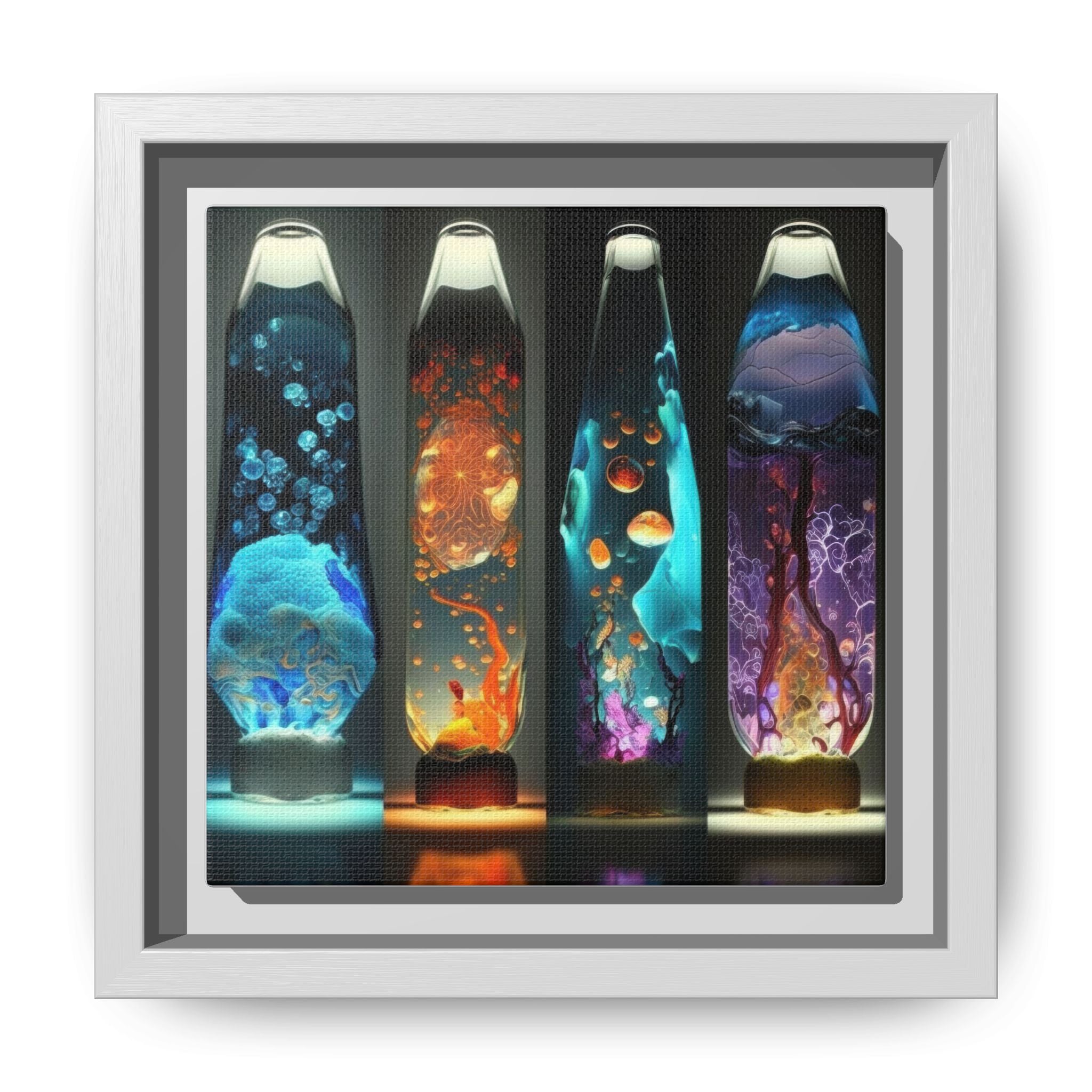 Elemental Currents, Art Print — Colorful Modern Wall Canvas