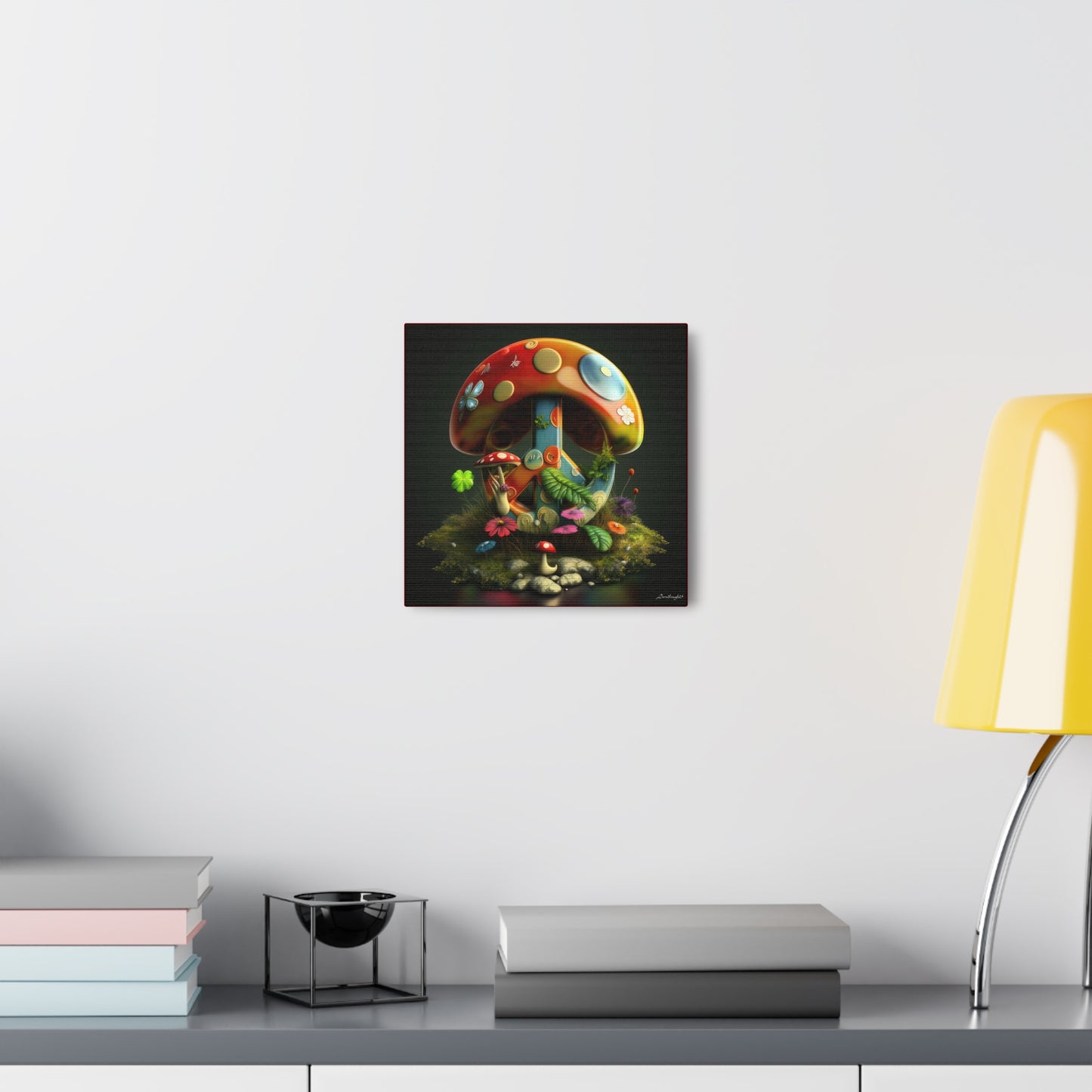 Beautiful Forest Round Peace Sign 2 Gallery Wraps