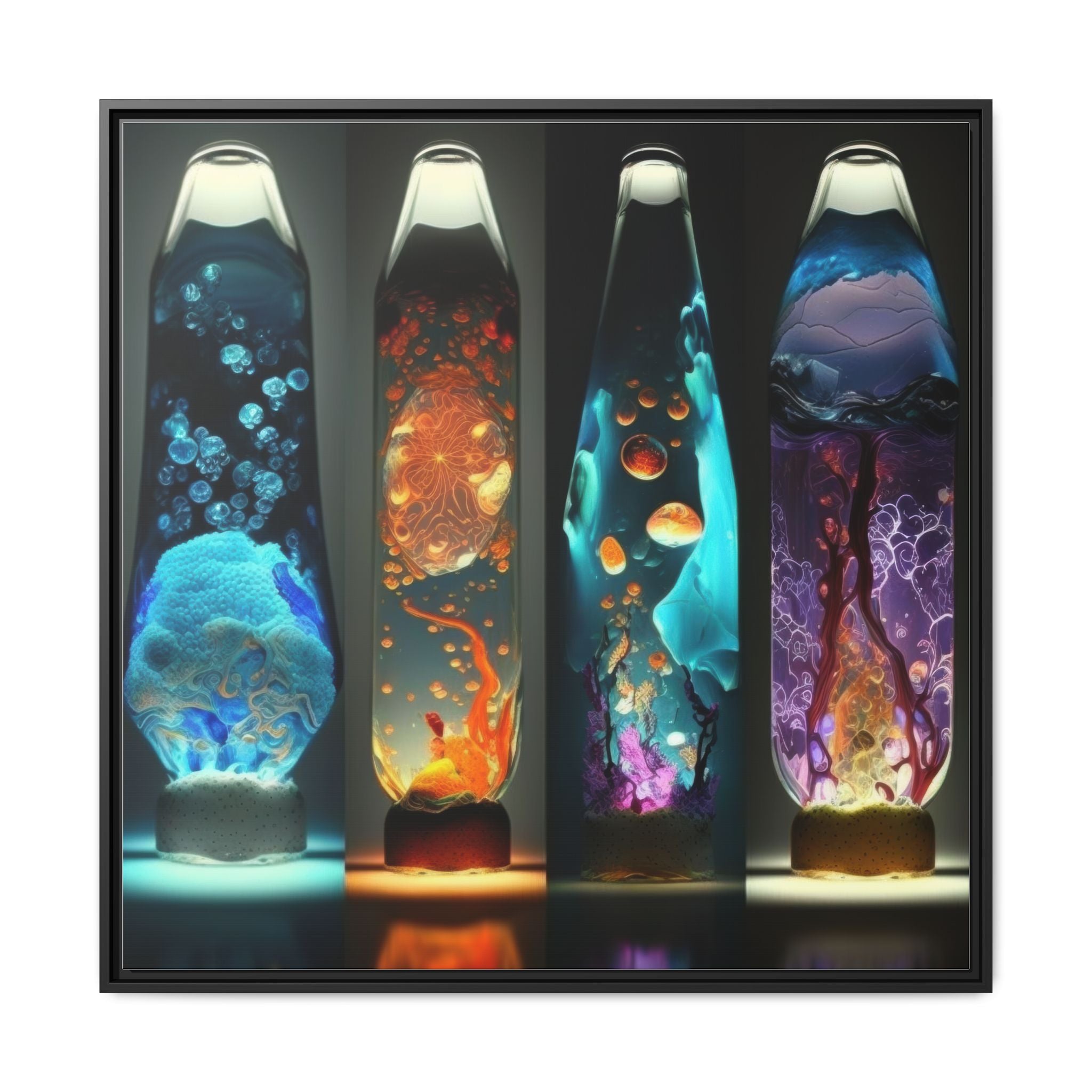 Elemental Currents, Art Print — Colorful Modern Wall Canvas