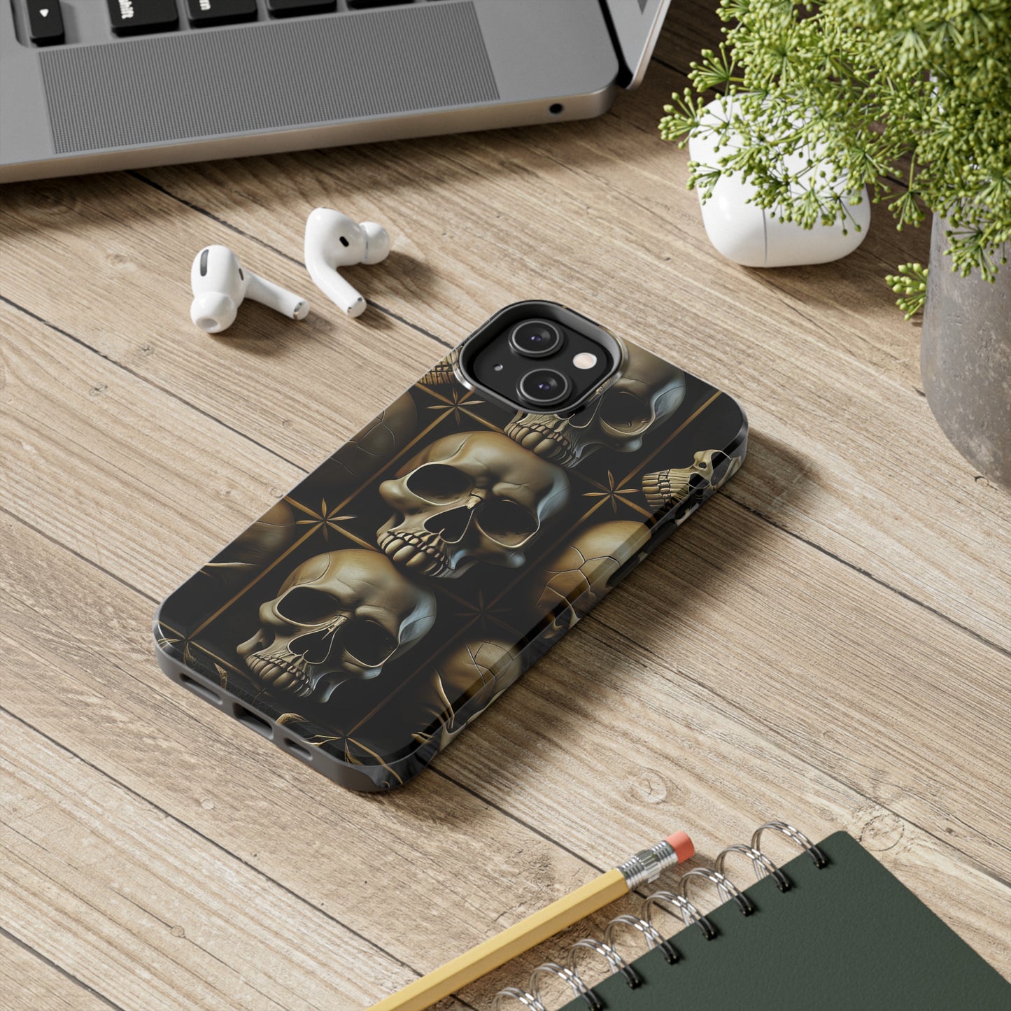 Metallic Chrome Skulls and classic Designed 19 Tough Phone Cases