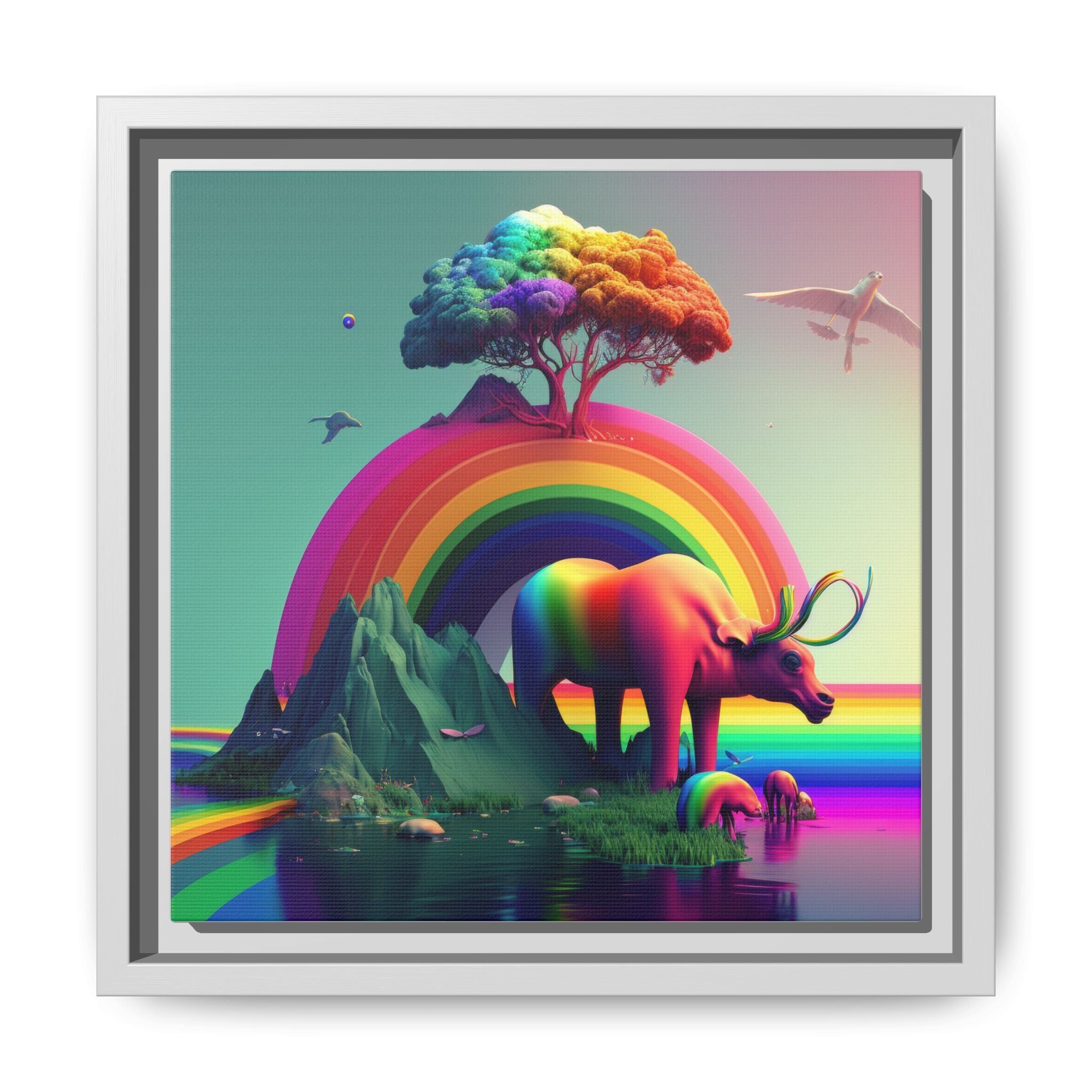 Sanctuary of Color, Art Print — Colorful Modern Wall Canvas