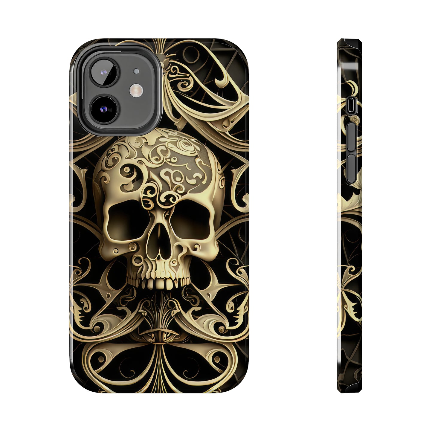 Metallic Chrome Skulls and classic Designed 7 Tough Phone Cases