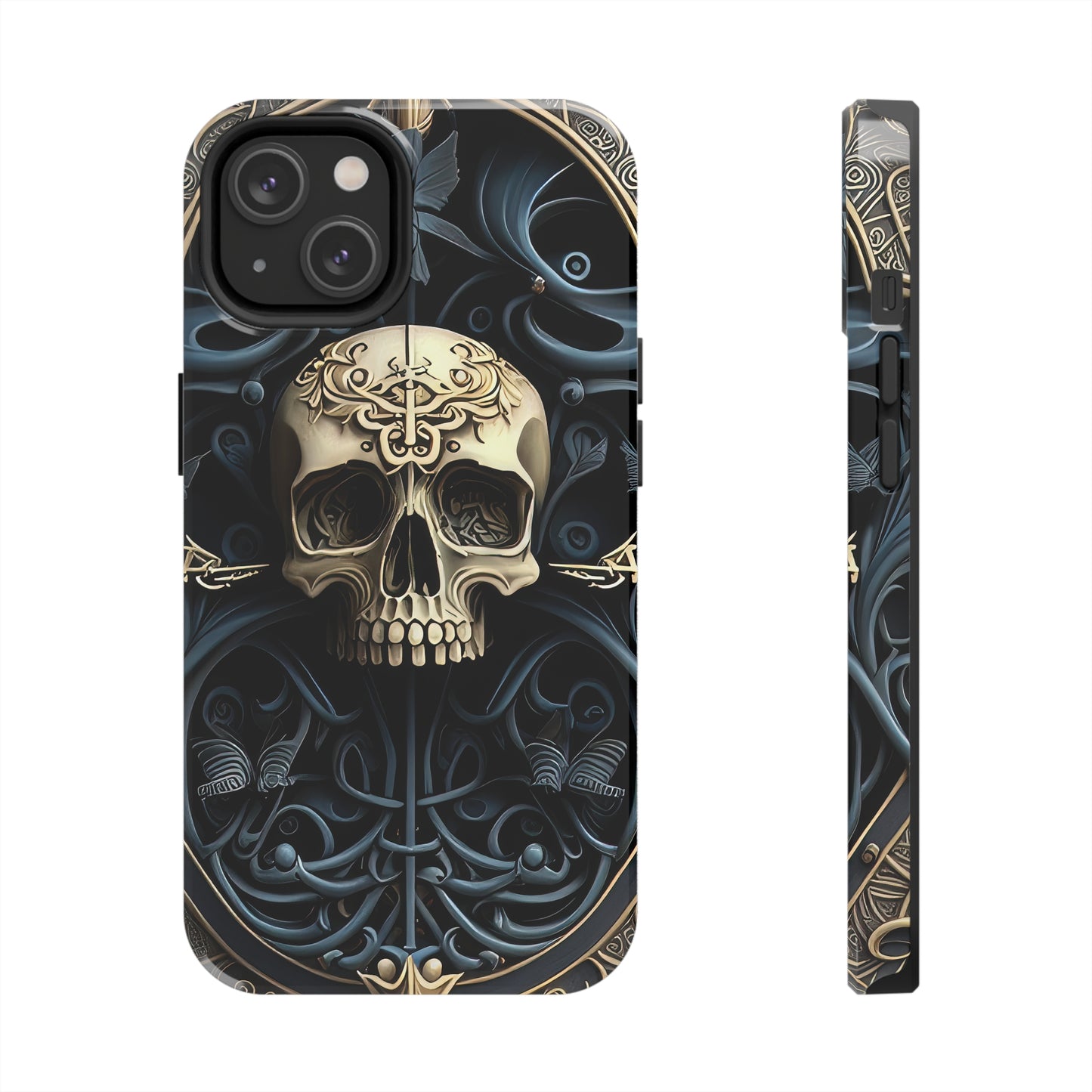 Metallic Chrome Skulls and classic Designed 6 Tough Phone Cases