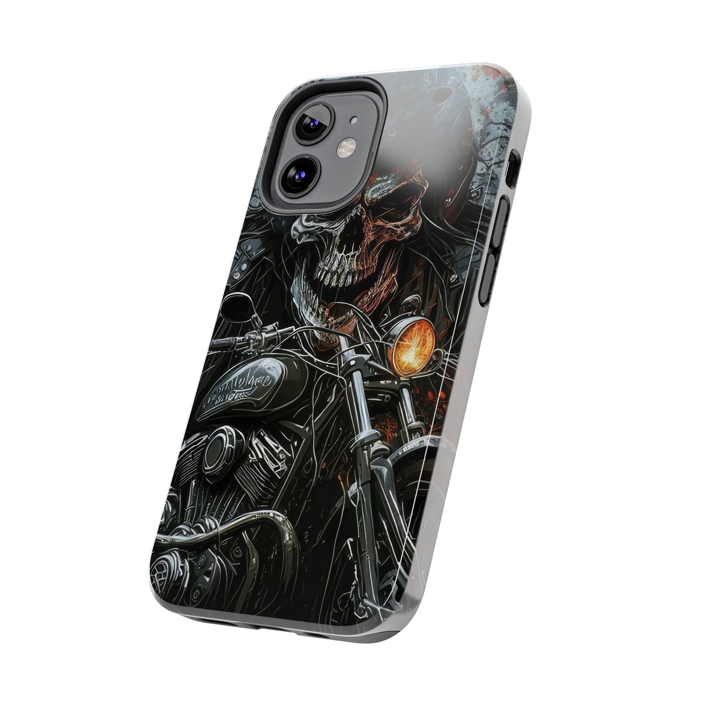 Skull Motorcycle Rider, Ready to Tear Up Road On Beautiful Bike 6 Tough Phone Cases