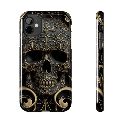 Metallic Chrome Skulls and classic Designed 2 Tough Phone Cases