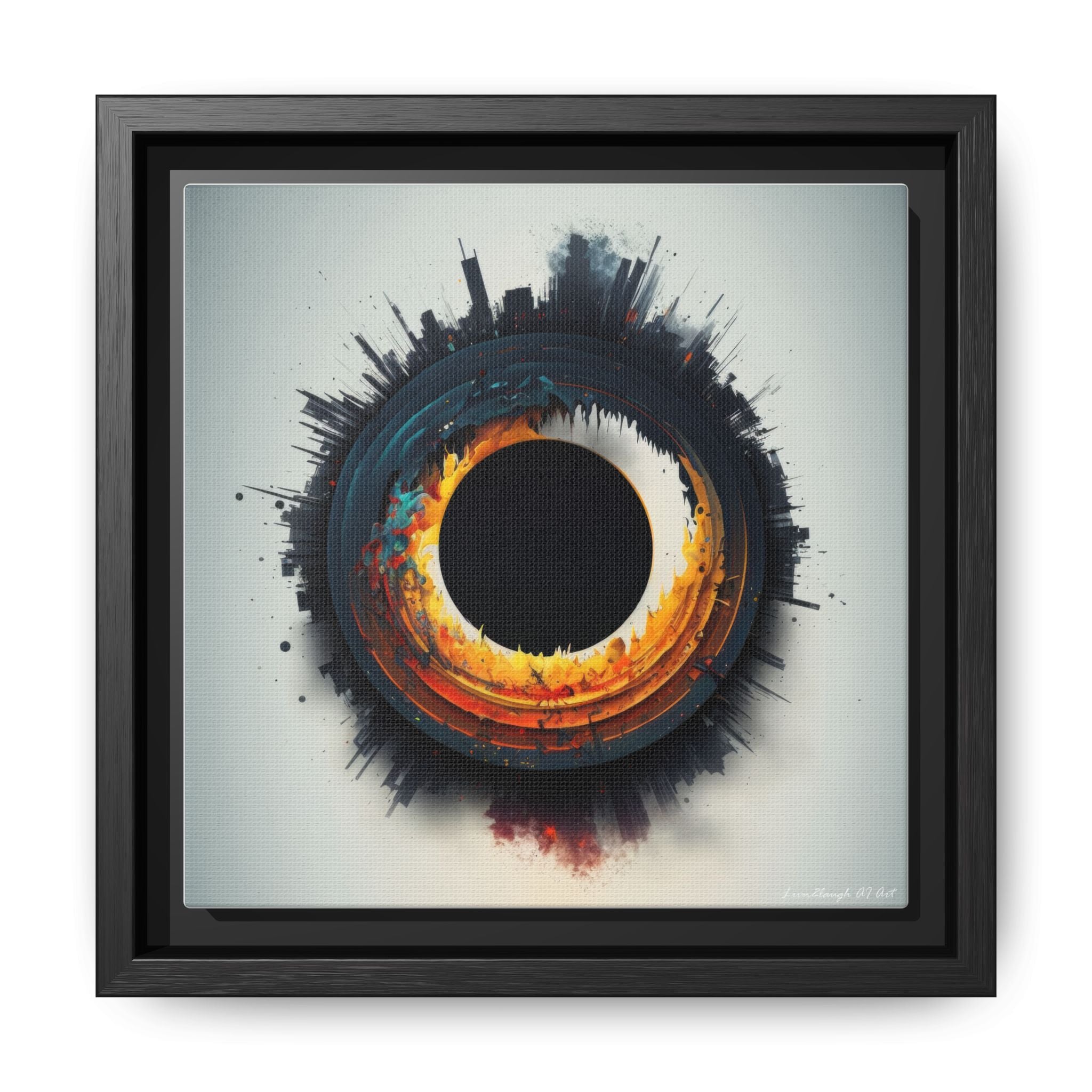 Eclipse of Industry, Art Print — Colorful Modern Wall Canvas