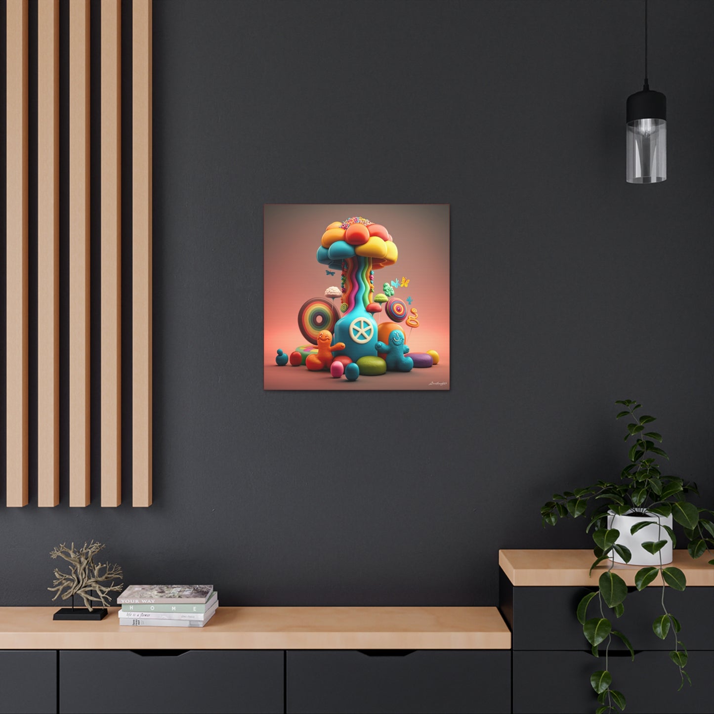 Gummy-Candy Style Mushroom Fun Bliss Canvas Gallery Wraps