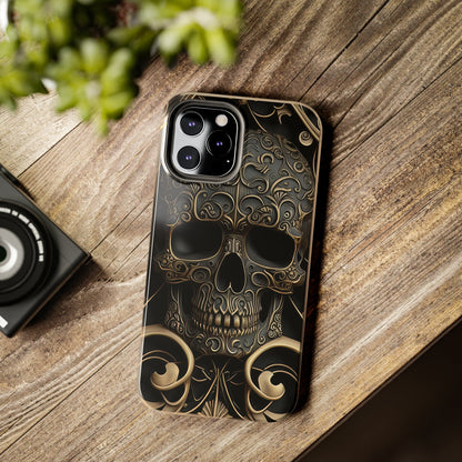 Metallic Chrome Skulls and classic Designed 2 Tough Phone Cases