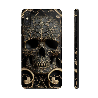 Metallic Chrome Skulls and classic Designed 2 Tough Phone Cases