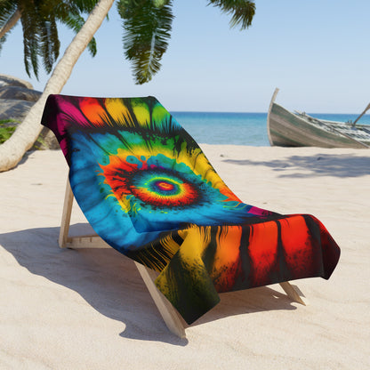 Bold And Beautiful Tie Dye Style Four Beach Towel