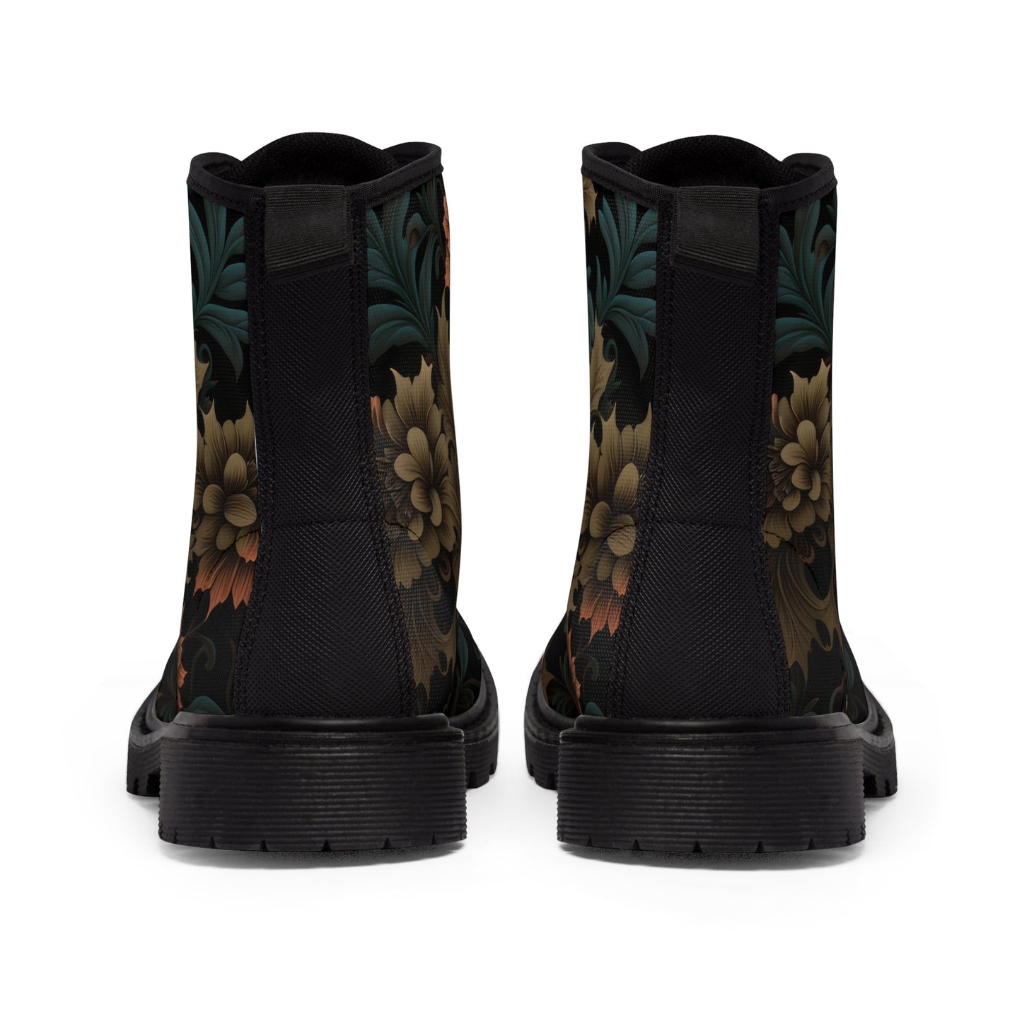 Gothic Bold & Beautiful flower floral Style 7 Women's Canvas Boots