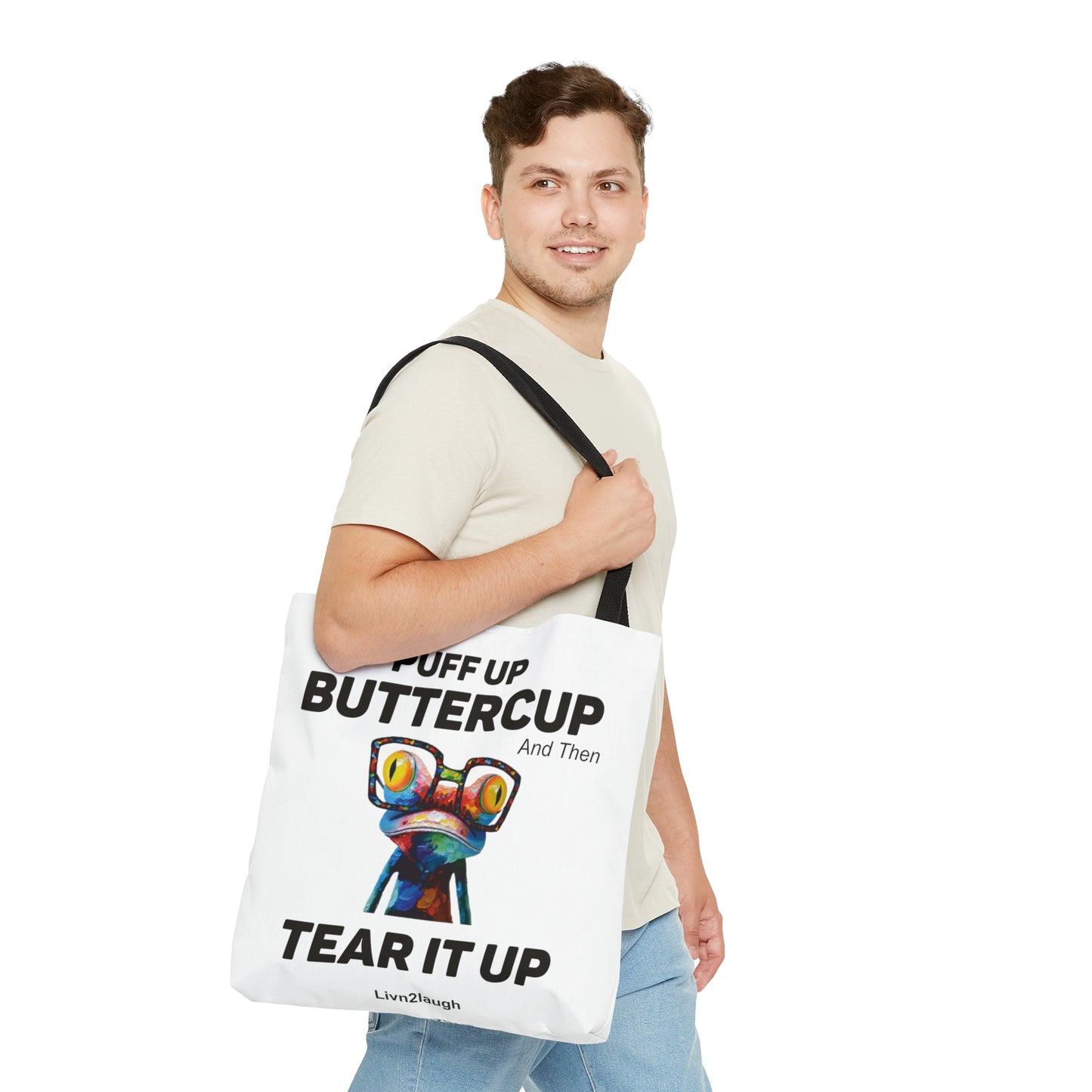 Puff Up Buttercup, Then Go Tear It Up Tote Bag (AOP)