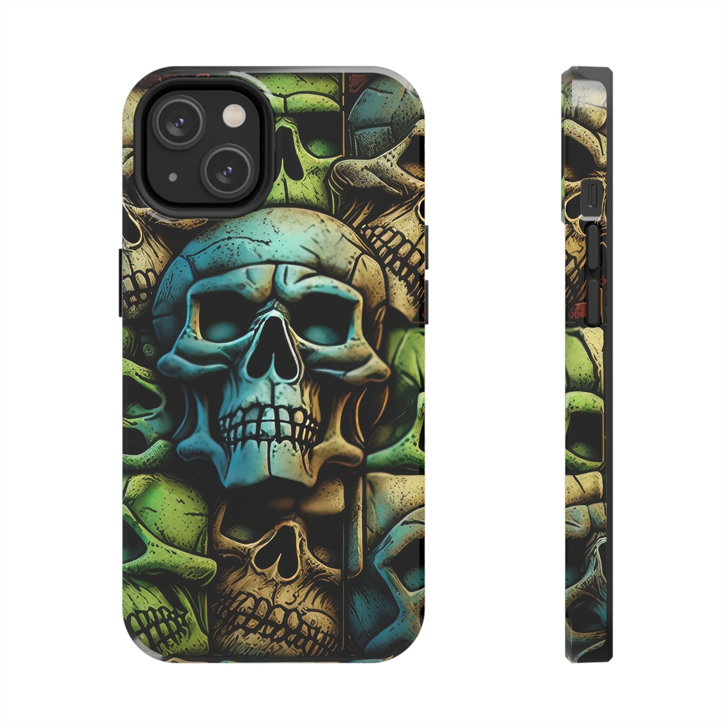 Metallic Chrome Skulls and classic Designed 13 Tough Phone Cases