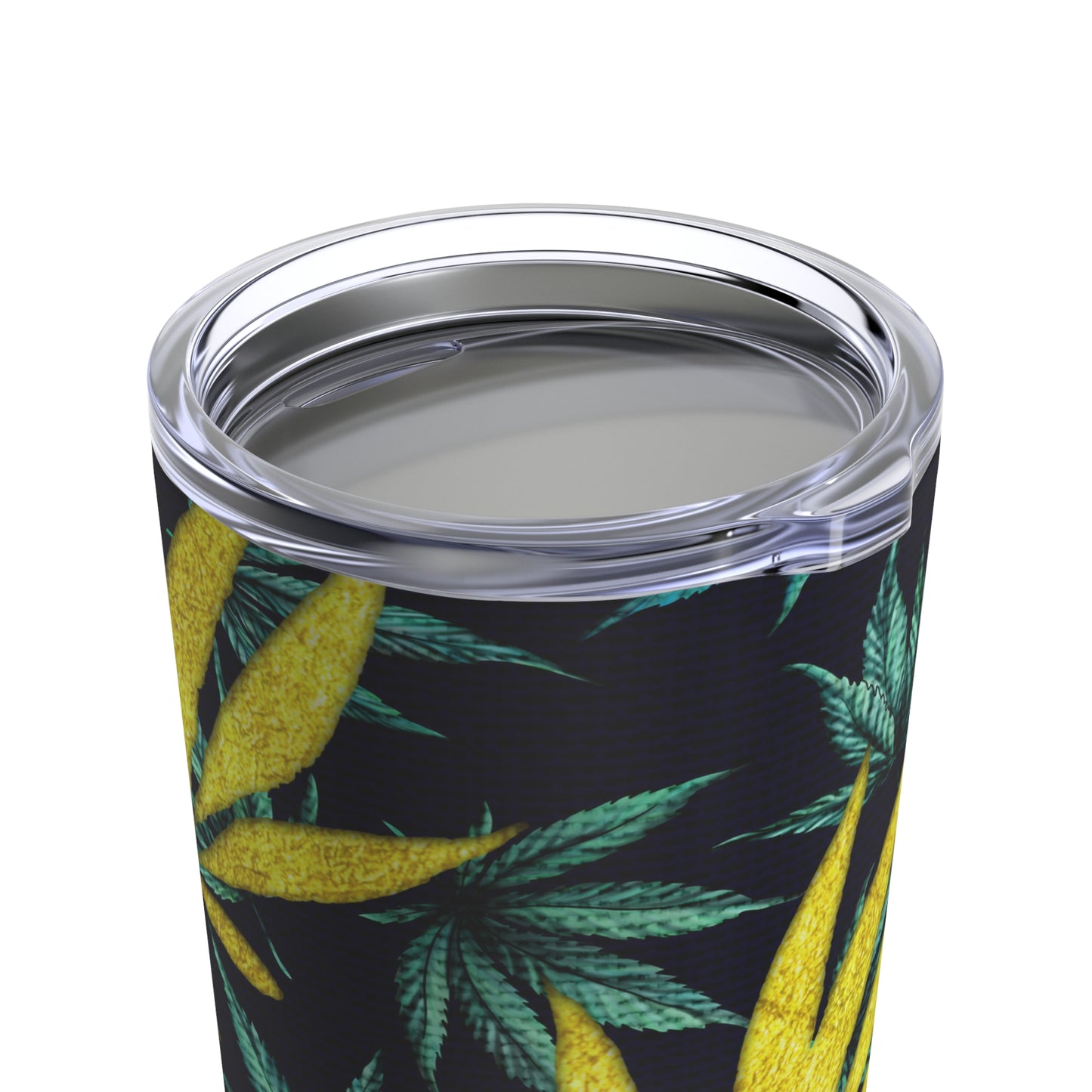 Gold & Green Marijuana Elegantly Designed 420 Weed Tumbler 20oz