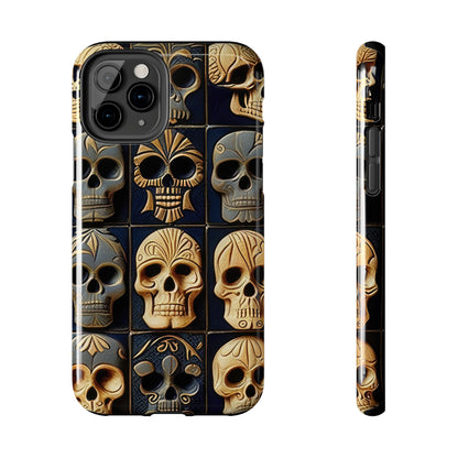 Metallic Chrome Skulls and classic Designed 17 Tough Phone Cases