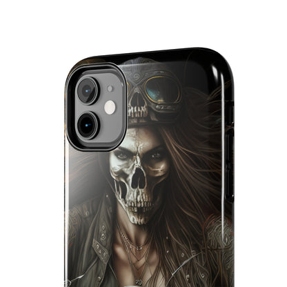 Skull Motorcycle Rider, Ready to Tear Up Road On Beautiful Bike 10 Tough Phone Cases