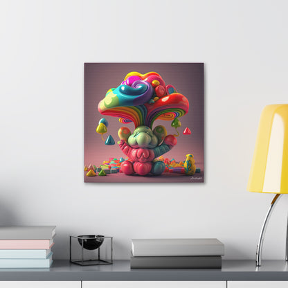 Gummy-Candy Style Mushroom Fun Bliss Cute Animal Canvas Gallery Wraps