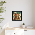Tiki Dreams by the Shore, Art Print — Colorful Modern Wall Canvas
