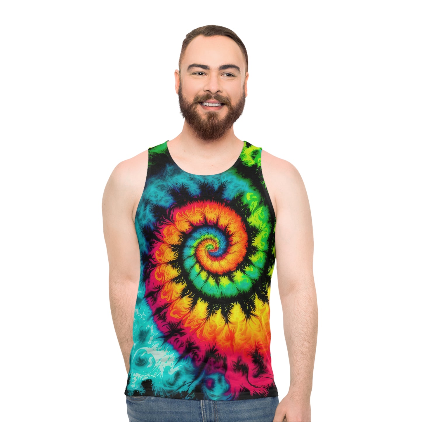 Bold And Beautiful Tie Dye Style Three 1 Unisex Tank Top (AOP)