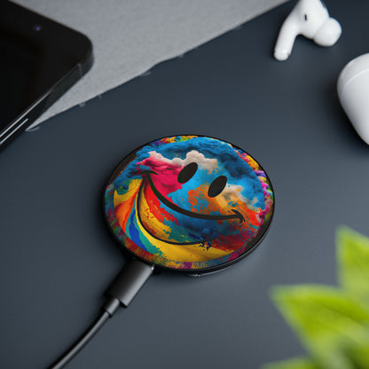 Bold And Beautiful Tie Happy Face Style 2 Magnetic Induction Charger