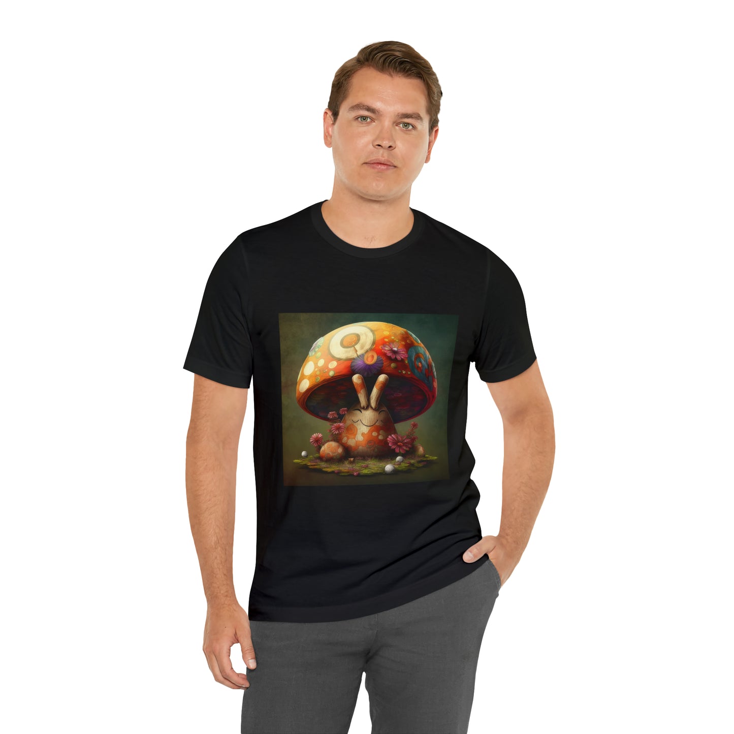 Hippie Mushroom Color Candy Style Design Style 8 Unisex Jersey Short Sleeve Tee