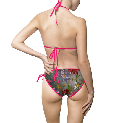Bold & Beautiful & Metallic Wildflowers, Gorgeous floral Design, Style 6 Women's Bikini Swimsuit (AOP)