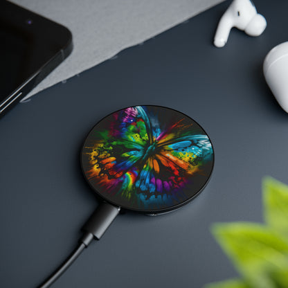 Bold And Beautiful Tie Dye Butterflies And Cross Style 13 Magnetic Induction Charger