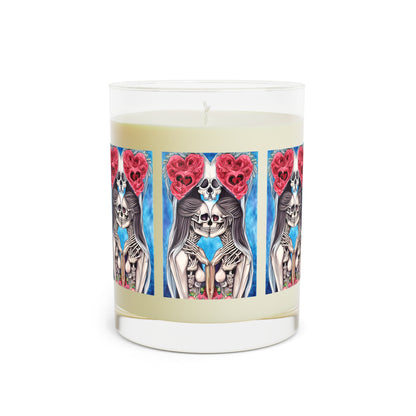 Love Shows No Time Boundaries Skulls,  Loewenkind Creations Scented Candle - Full Glass, 11oz