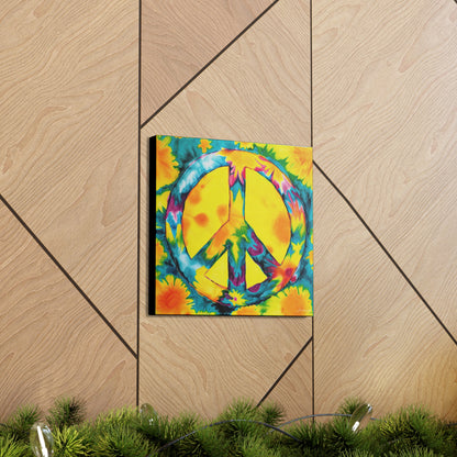 Coolio Tie Dye Hippie Peace Sign 10 Canvas Gallery Wraps