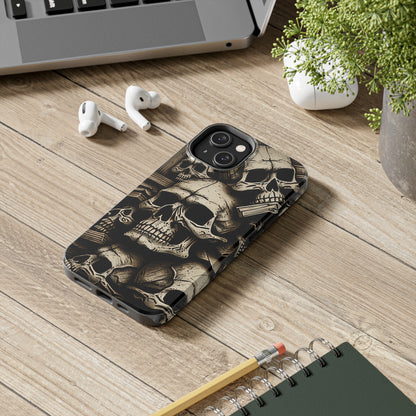 Metallic Chrome Skulls and classic Designed 14 Tough Phone Cases