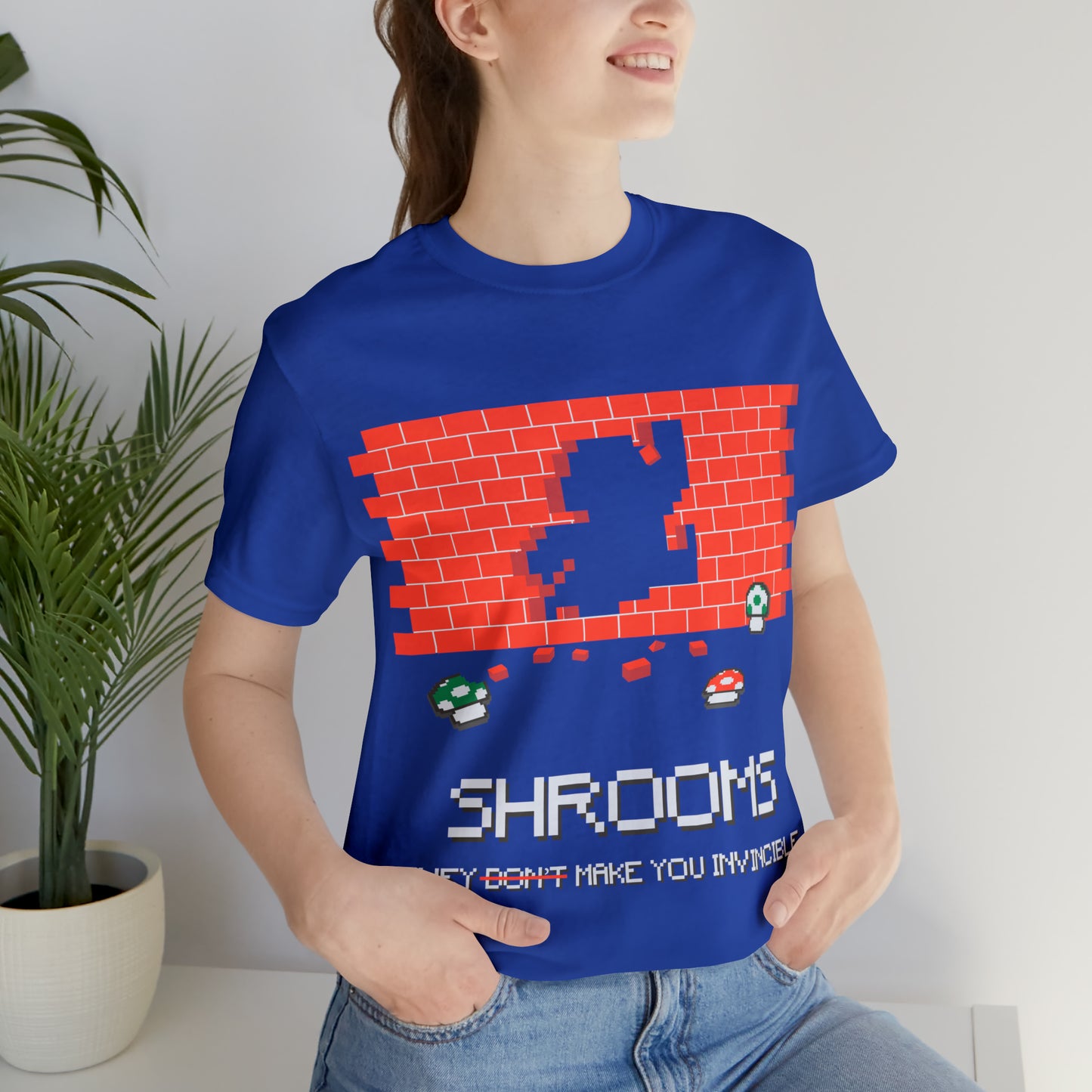 Shrooms, They Make You Invincible, Unisex Jersey Short Sleeve Tee