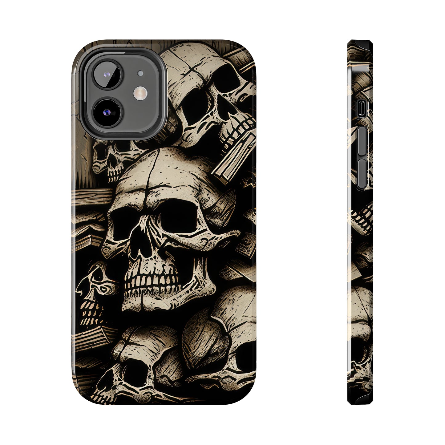 Metallic Chrome Skulls and classic Designed 14 Tough Phone Cases