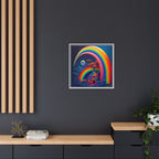 Home Beneath the Rainbow, Art Print — Colorful Modern Wall Canvas