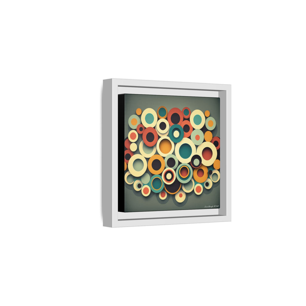 Gathered Circles, Matte Canvas, Framed (Multi-color)
