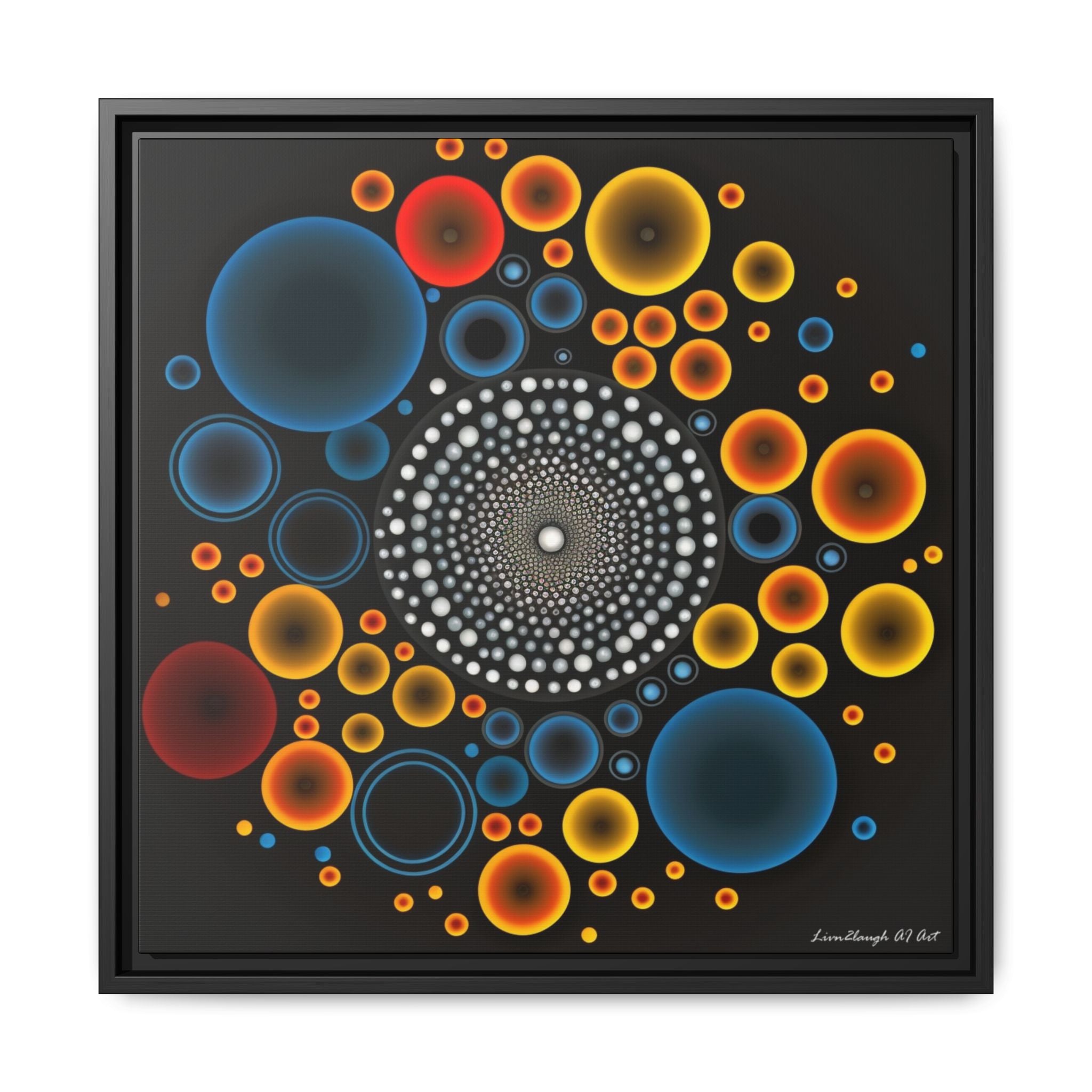 Harmonic Orbits, Matte Canvas, Framed (Multi-color)