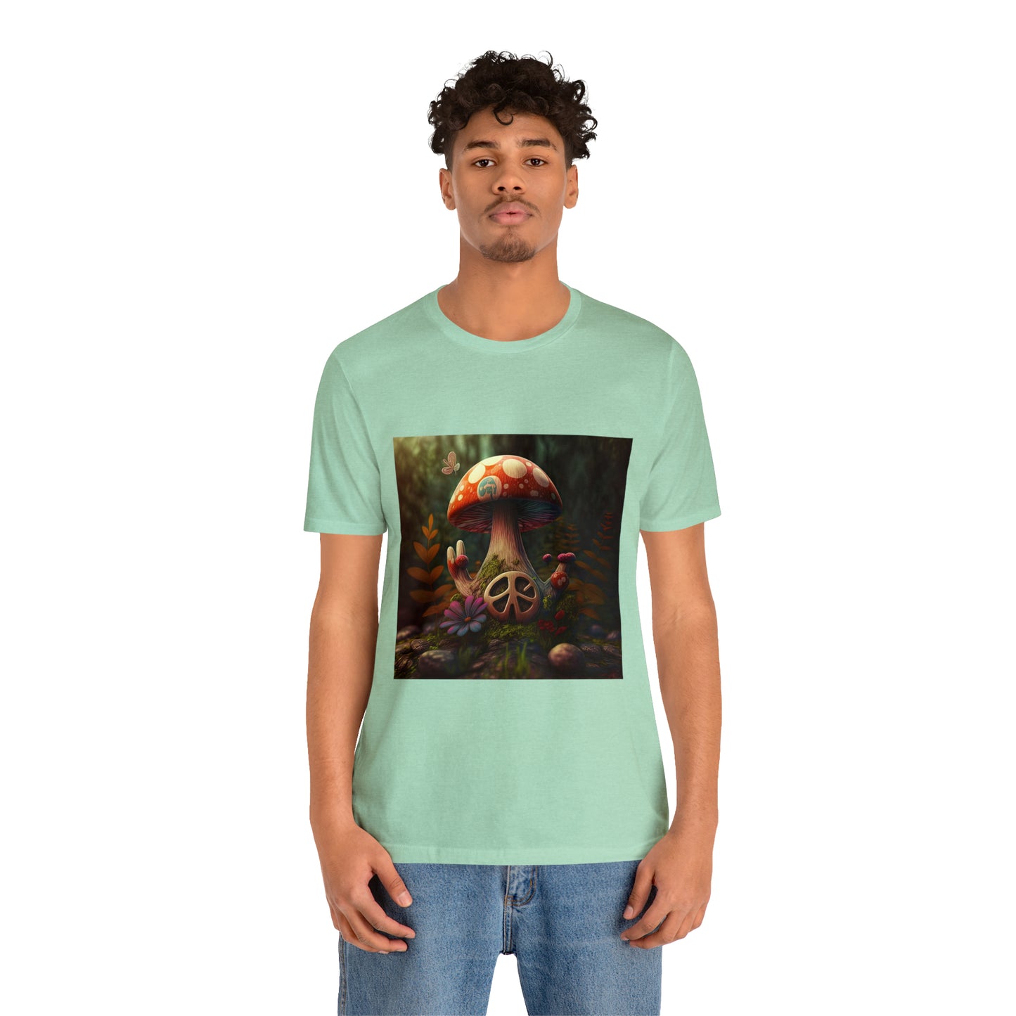 Hippie Mushroom Color Candy Style Design Style 7 Unisex Jersey Short Sleeve Tee