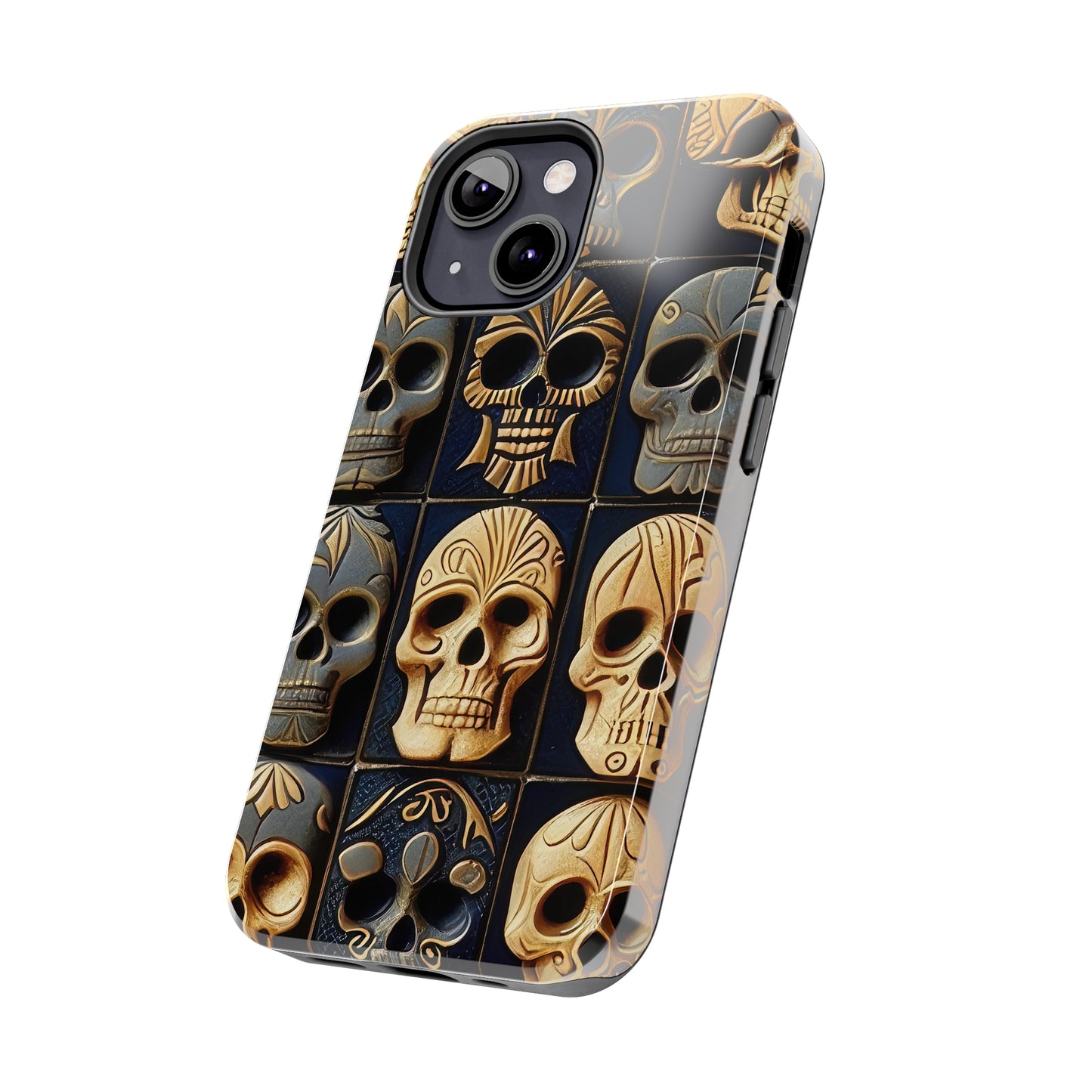 Metallic Chrome Skulls and classic Designed 17 Tough Phone Cases