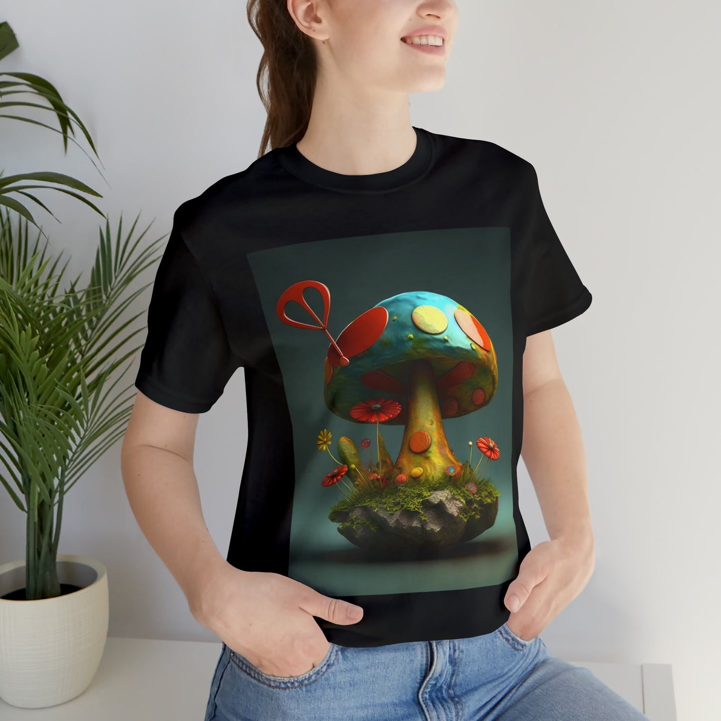 Hippie Mushroom Color Candy Style Design Style 4 Unisex Jersey Short Sleeve Tee