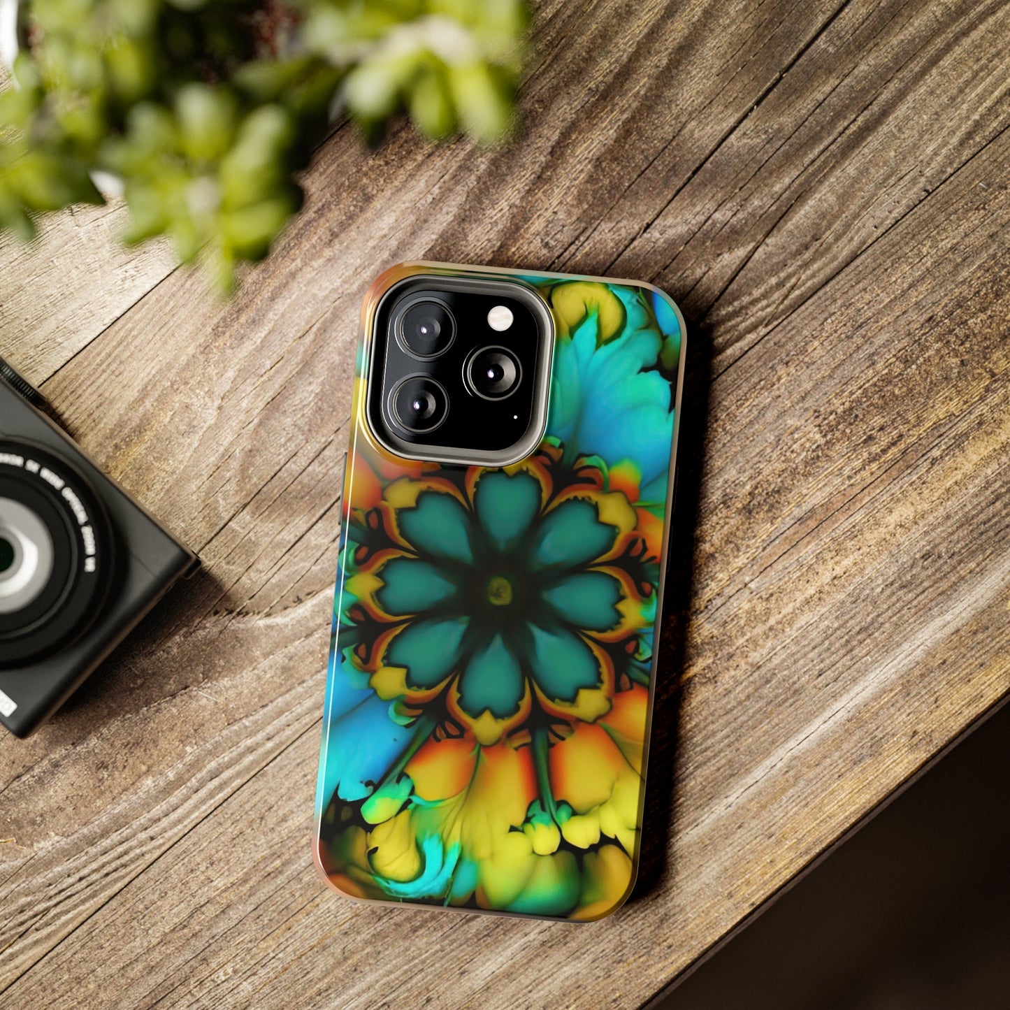 Bold And Beautiful Tie Dye B 3 Blue Yellow Tough Phone Cases