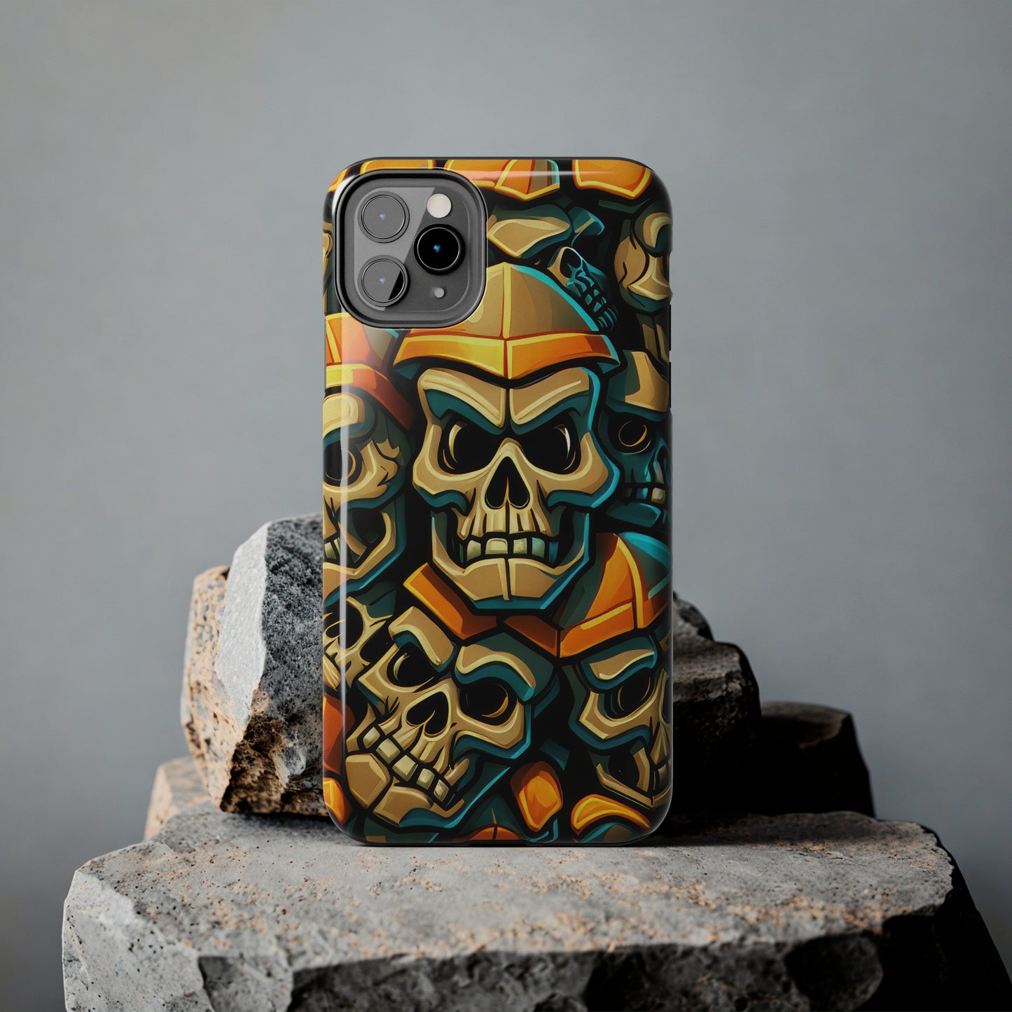 Metallic Chrome Skulls and classic Designed 16 Tough Phone Cases